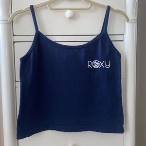 Roxy Super Cute Navy Blue and White Tank Top - Washed & Never Worn - Sz M
